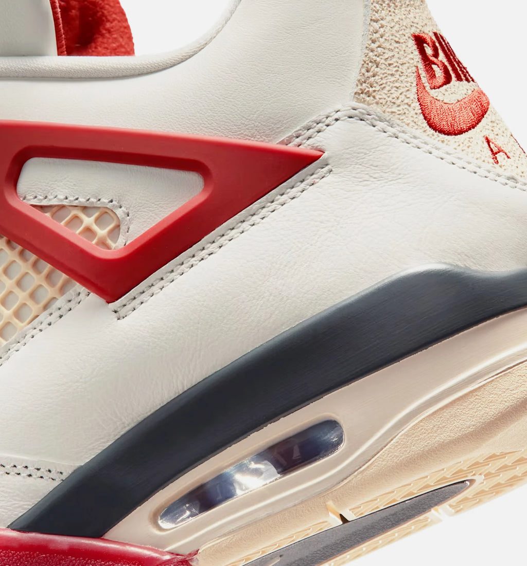 Bike Air x Nigel Sylvester x Air Jordan 4 Retro Brick After Brick Mens Lifestyle Shoe Sail Cinnabar Anthracite Muslin Limit One Per Customer