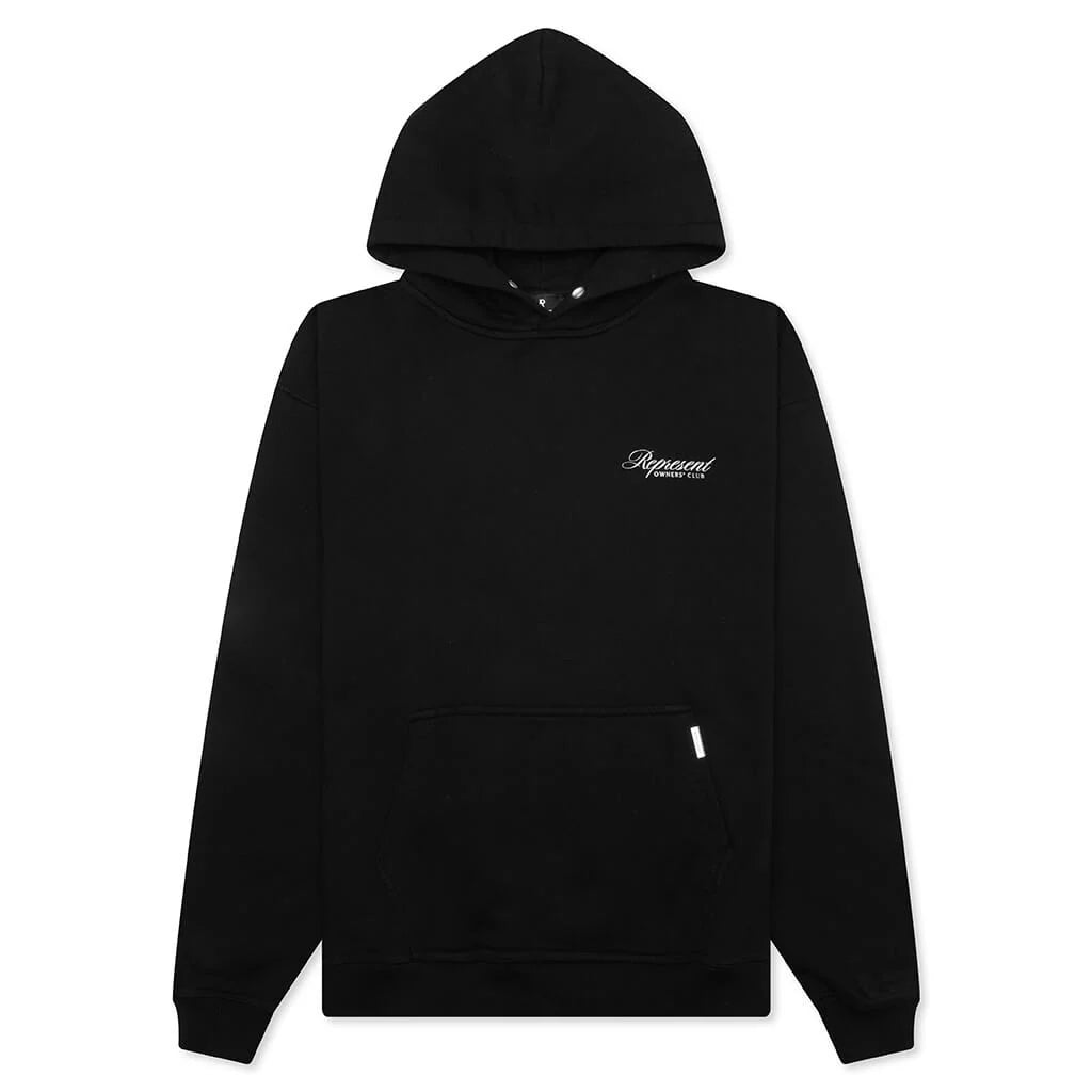 Owners Club Script Hoodie Black