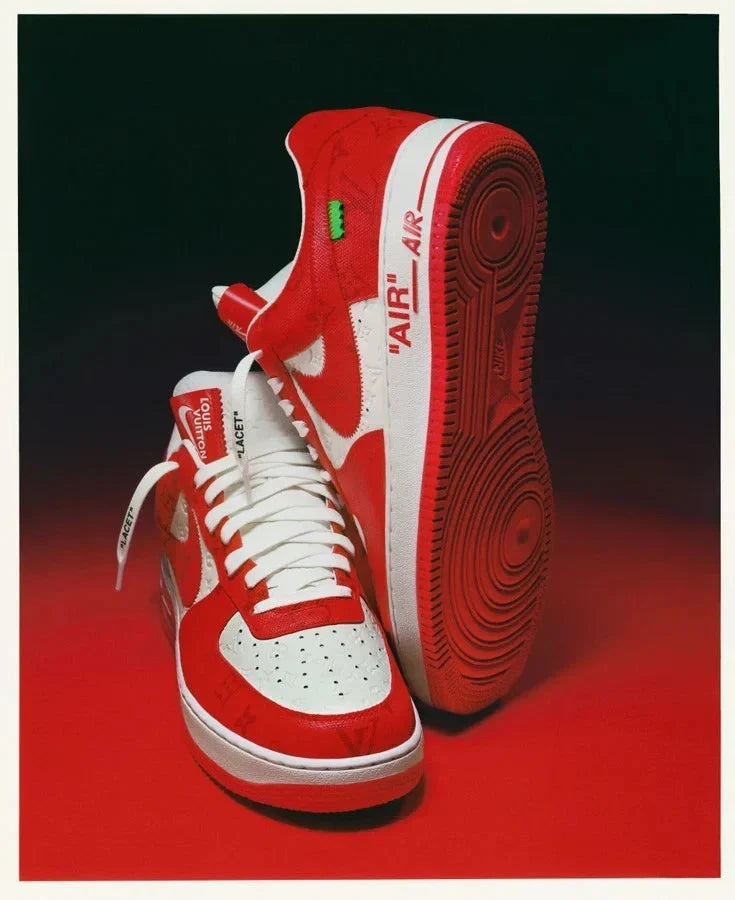 Louis Vuitton x Nike Air Force 1 Low By Virgil Abloh White Red