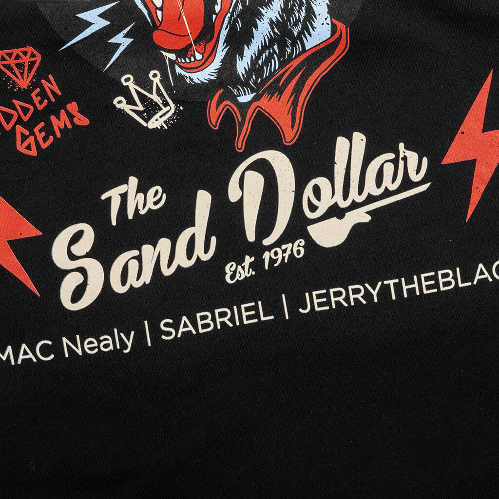 Feature x Sand Dollar Black Cat Tee Black