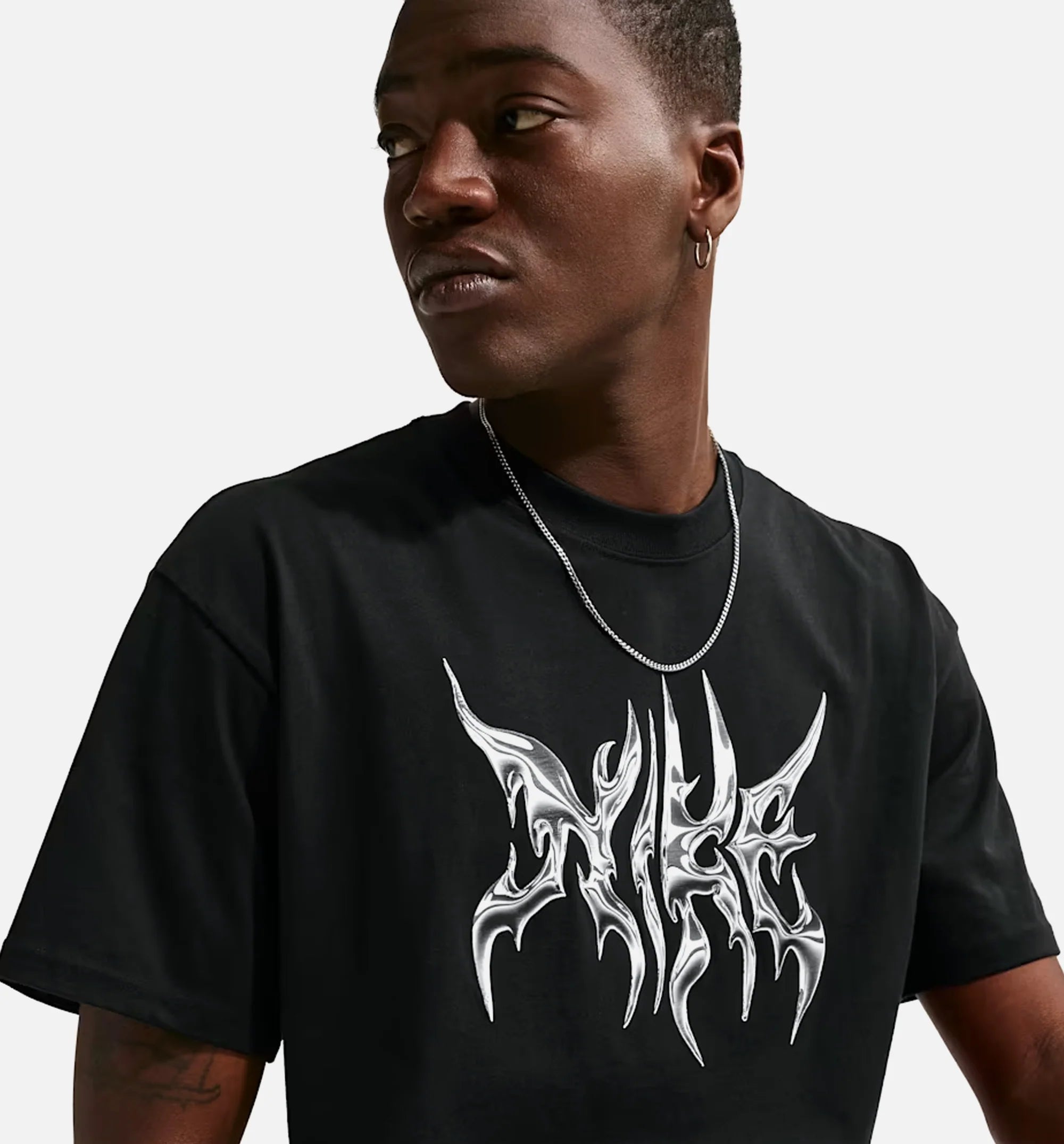 Sportwear Boxy Mens Short Sleeve Shirt Black