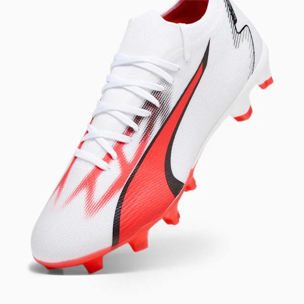 PUMA Ultra Match FG AG Firm Ground Cleats White Black Fire Orchid
