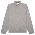 L S Polo Dark Heather Oatmeal