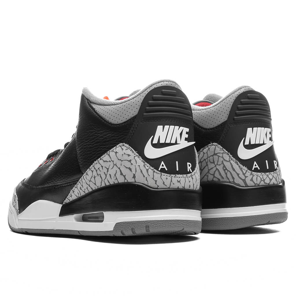 Air Jordan 3 Retro Black Cement Black Fire Red Cement Grey Summit White