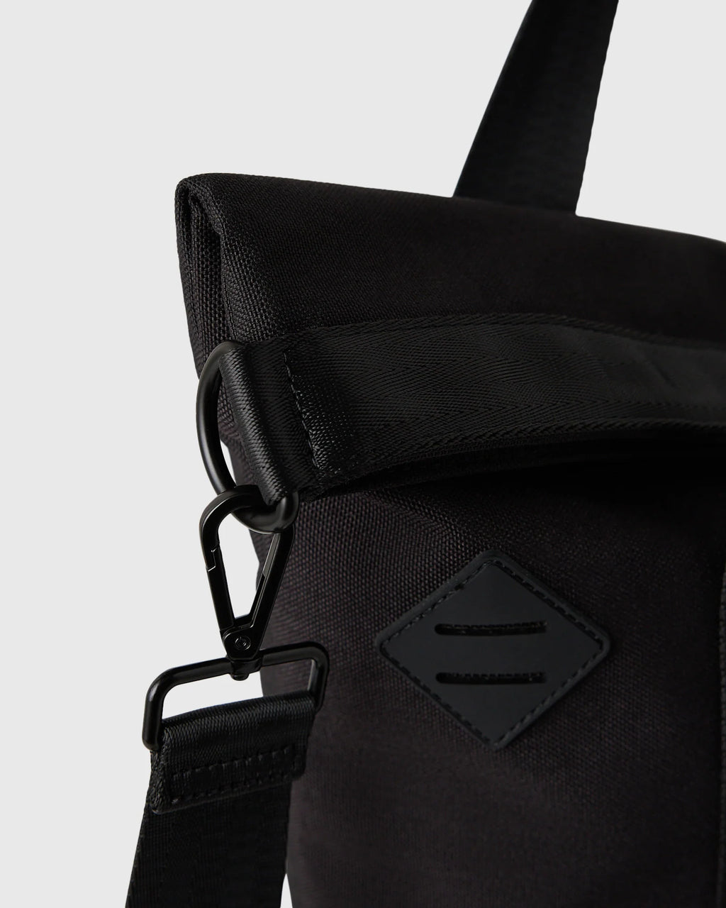 Roll Top Tote Bag Black