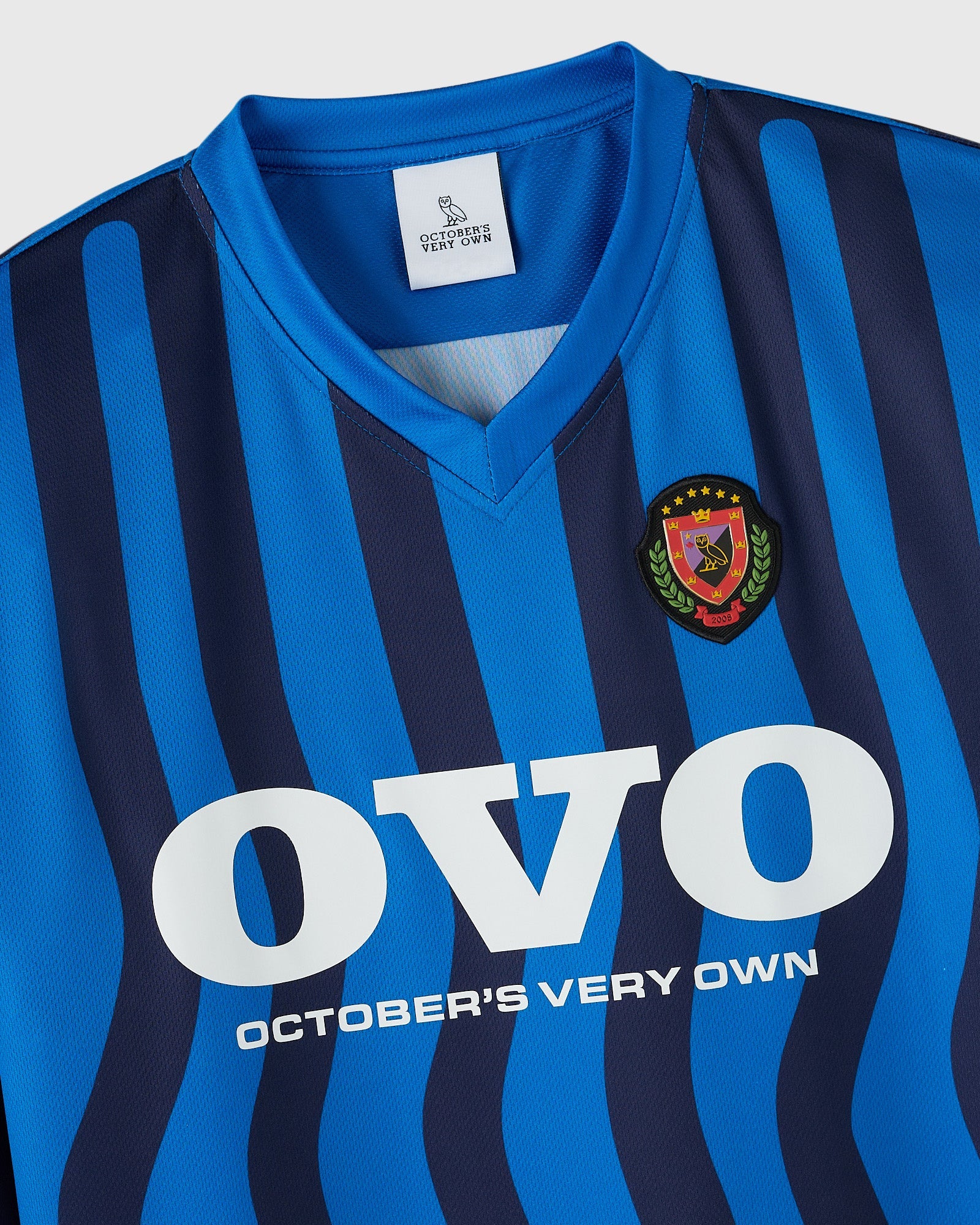 Stripe Soccer Jersey Vibrant Blue