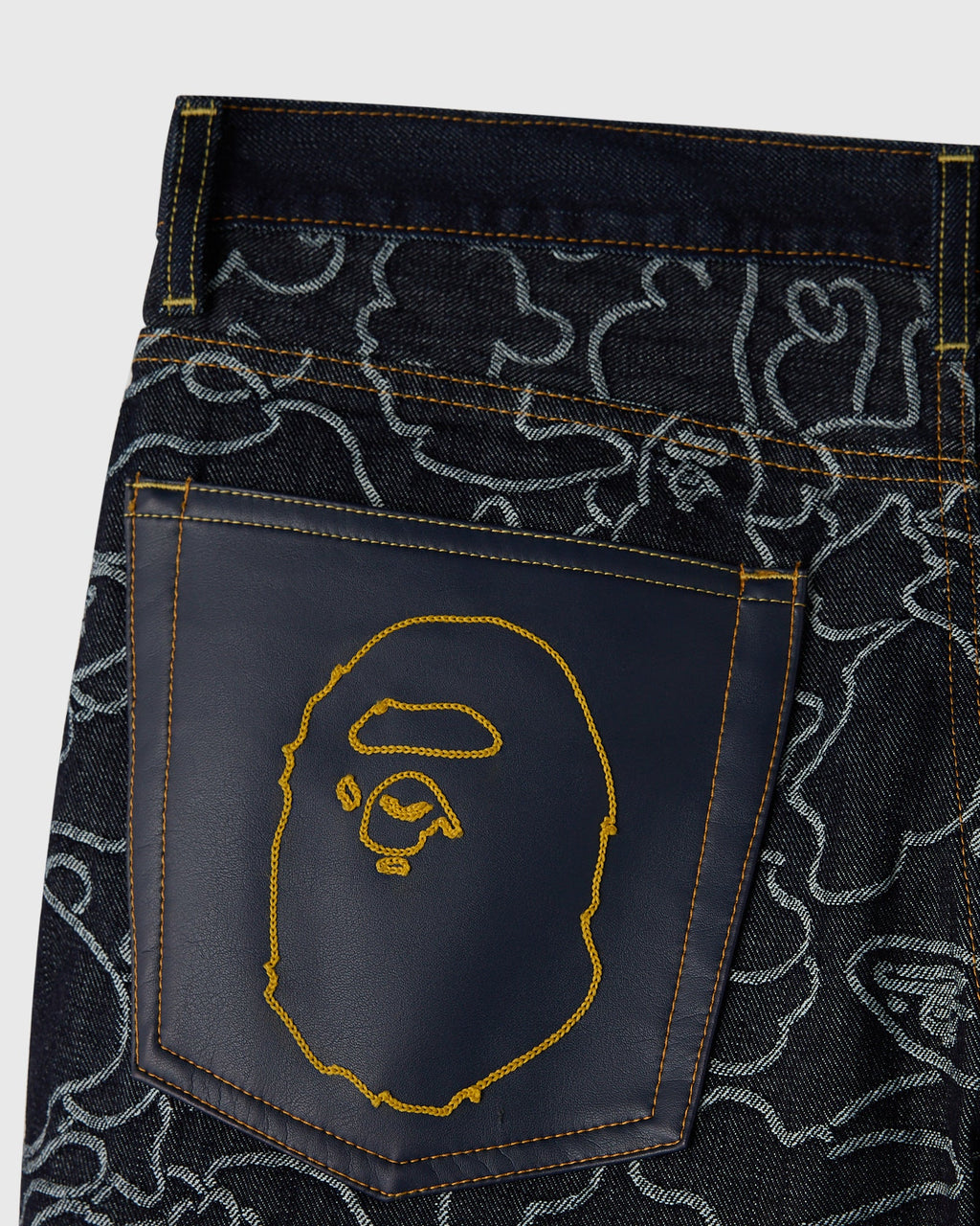 BAPE 1st Camo Jacquard Denim Pant Indigo