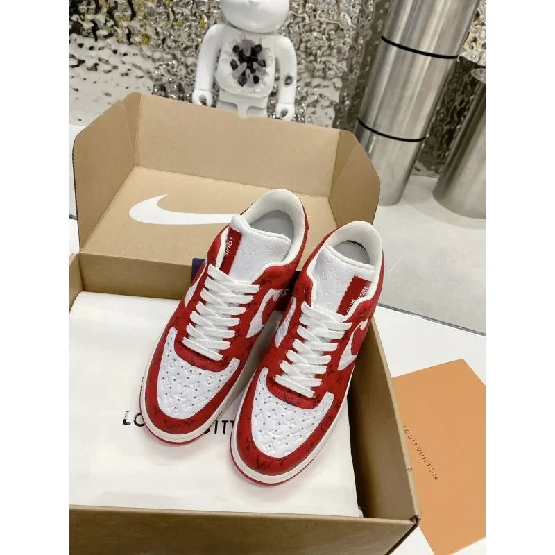 Louis Vuitton x Nike Air Force 1 Low By Virgil Abloh White Red