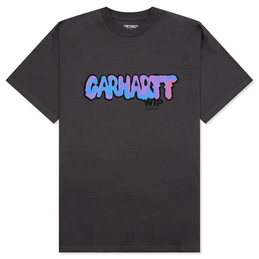 S S Drip T Shirt Charcoal