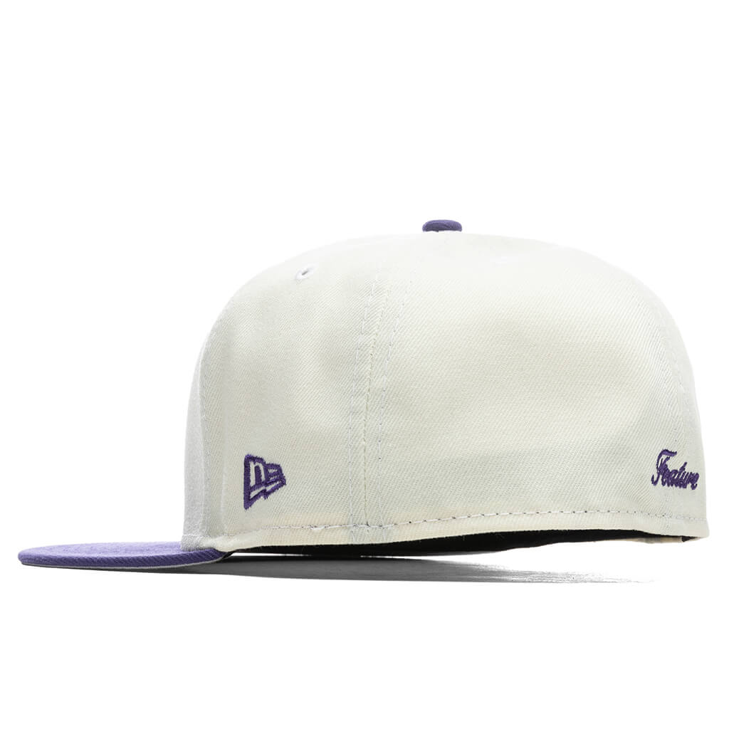 Feature x New Era OE Fitted Cap Off White New Orchid