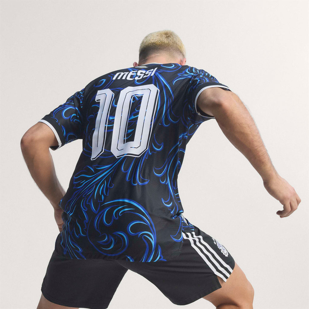 adidas Argentina Away Authentic Messi Mens Soccer Jersey 2026 Black Blue