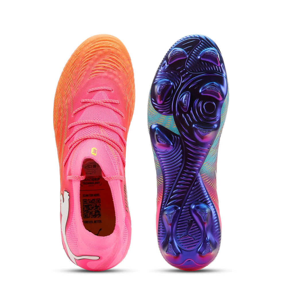 PUMA Future 9 Ultimate FG Firm Ground Mens Soccer Cleats Pink Aqua