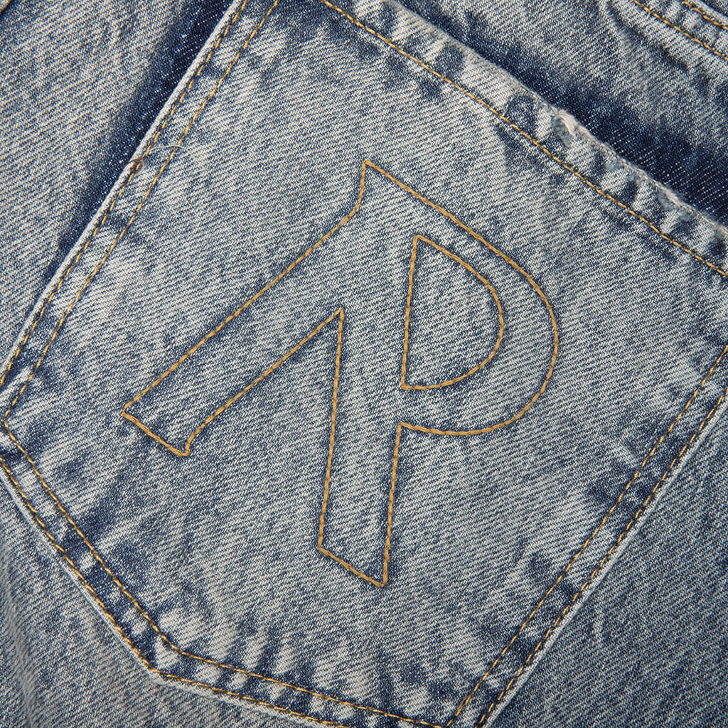 R3 Distressed Baggy Denim Blue Cream