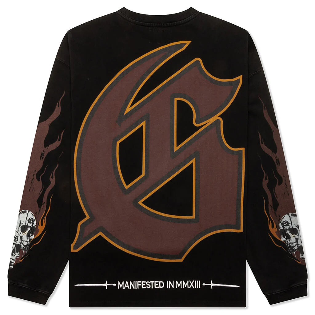 Morale L S T Shirt Black Wash