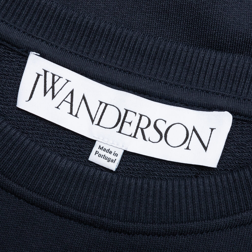 Logo Embroidery Sweatshirt Navy