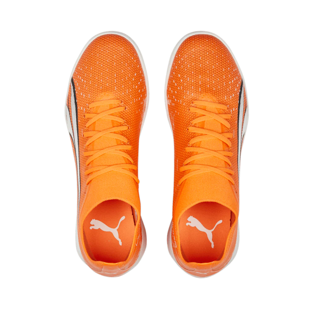 PUMA Ultra Match TT Turf Soccer Cleats Orange White