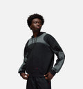 Oversized Fleece Full Zip Mens Hoodie Black