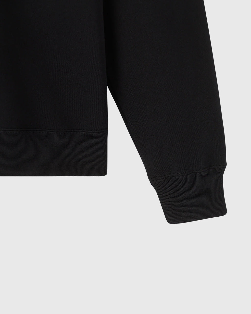 Classic Quarter Zip Mockneck Sweatshirt Black