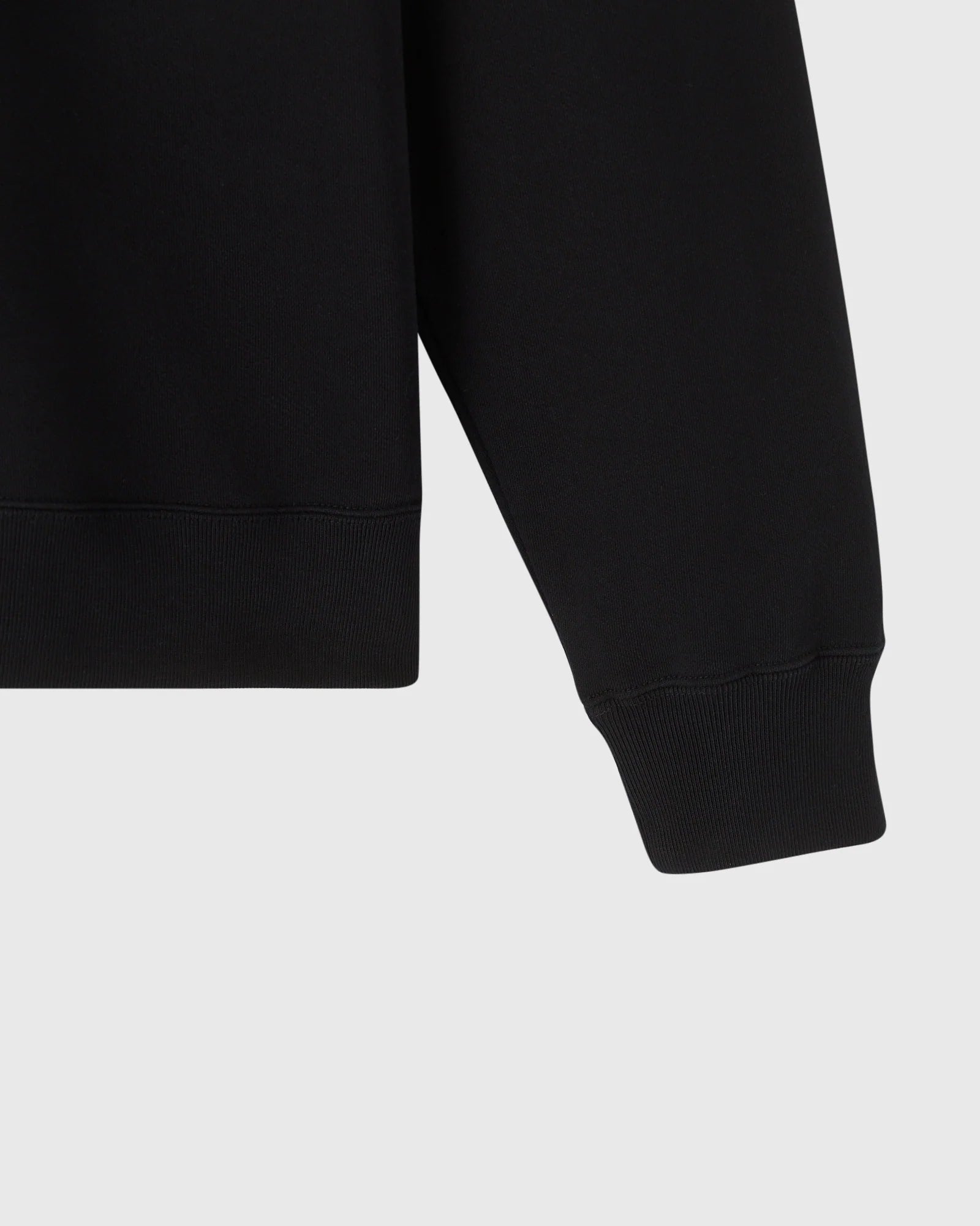 Classic Quarter Zip Mockneck Sweatshirt Black