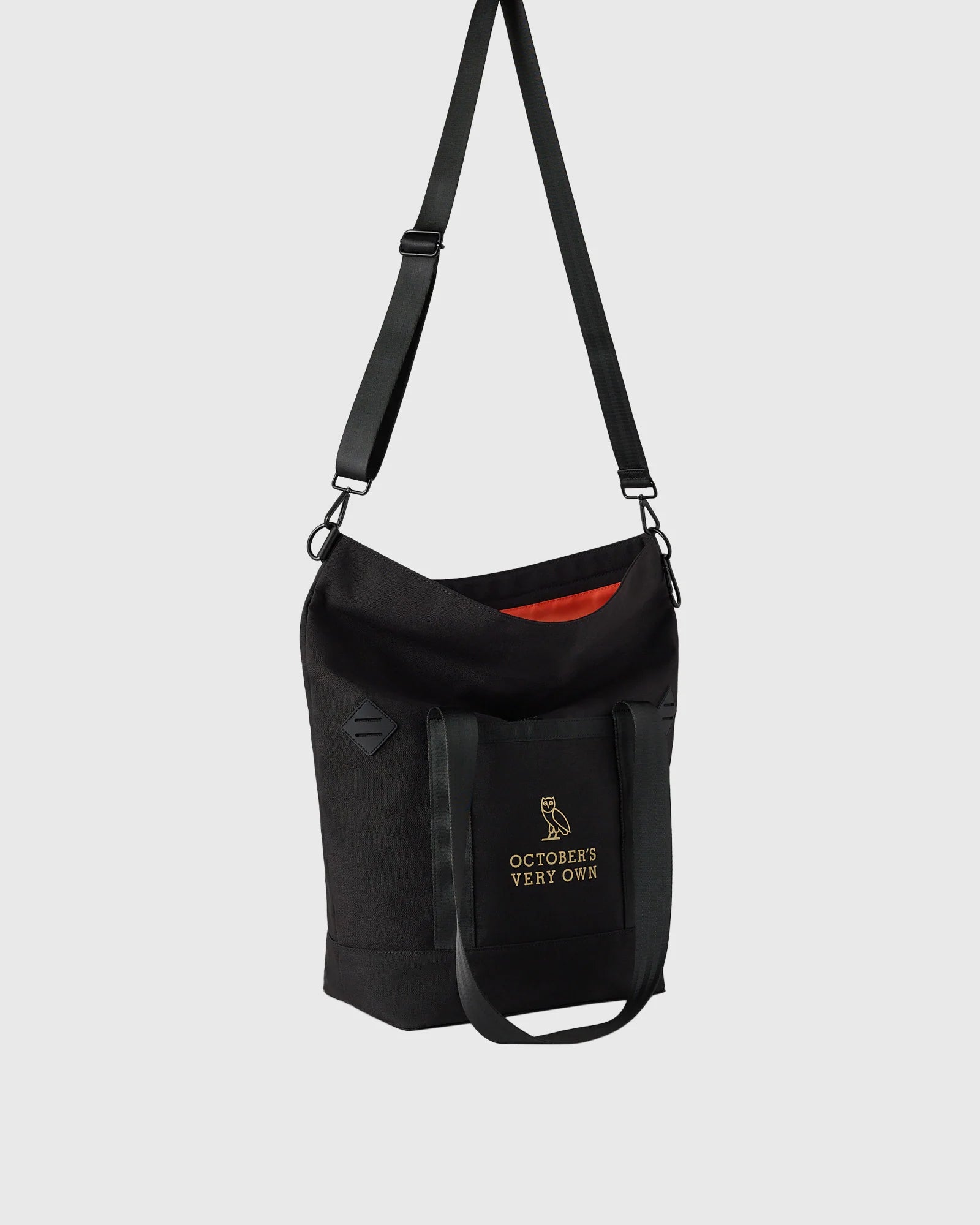 Roll Top Tote Bag Black