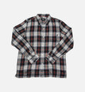 Standard Plaid Mens Shirt White Red Black