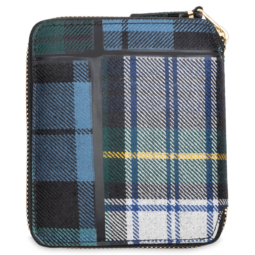 Comme des Garcons Tartan Patchwork Wallet Green