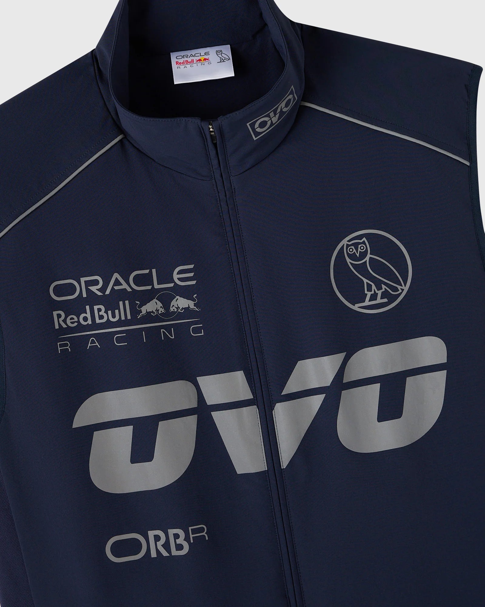 Red Bull Racing Reflective Print Nylon Vest Red Bull Navy