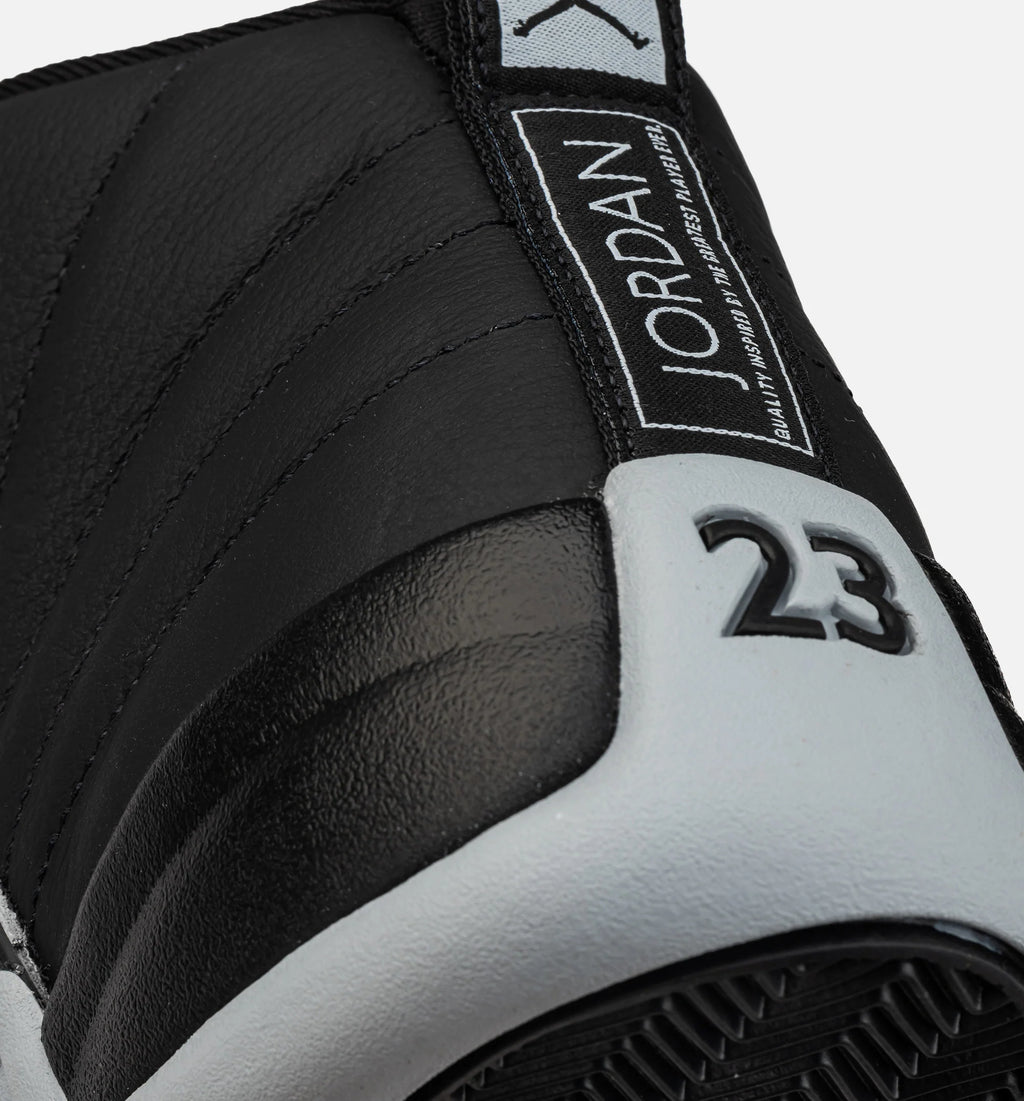 Air Jordan 12 Retro Black And Wolf Grey Mens Lifestyle Shoe Black Wolf Grey White