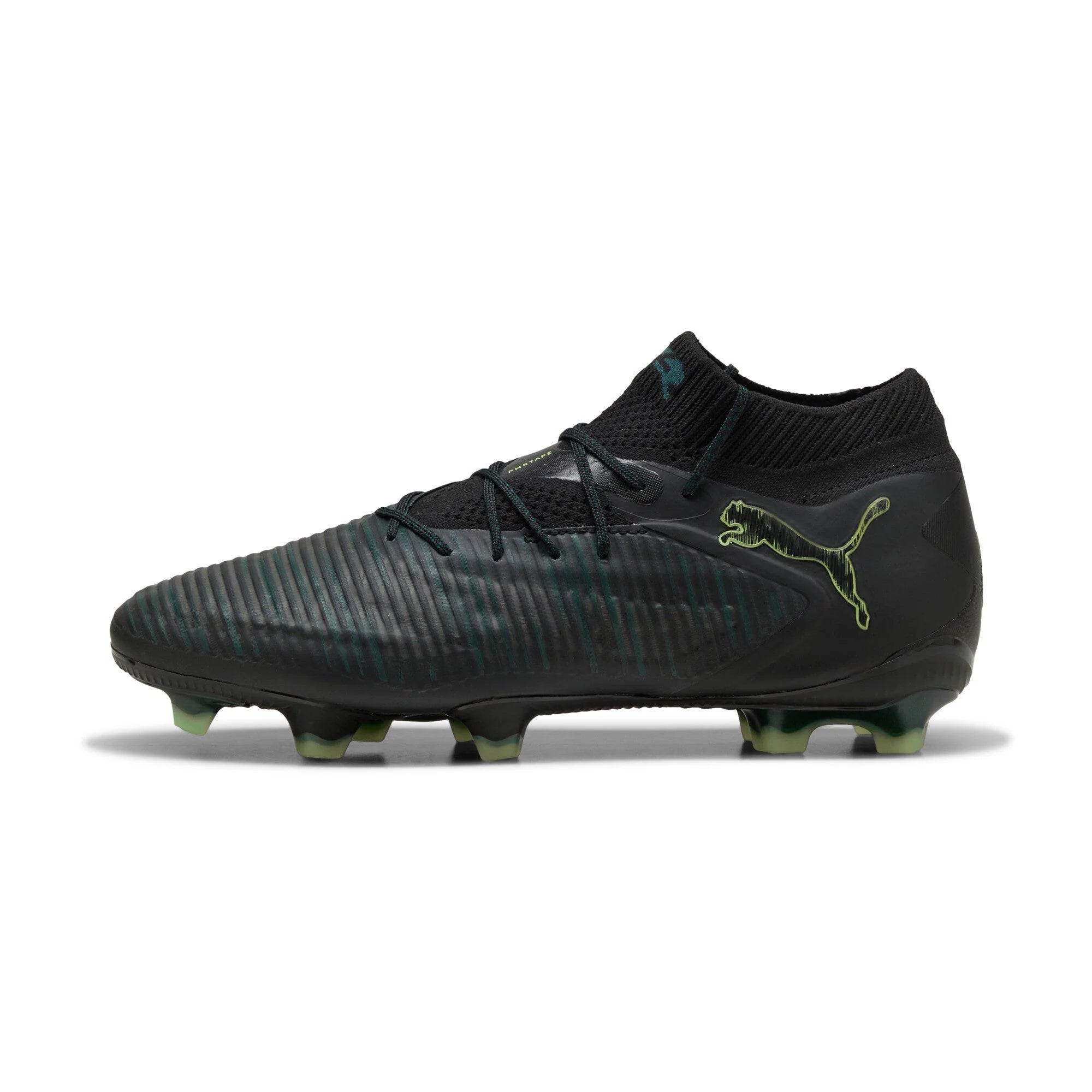 PUMA Future 8 Ultimate Firm Ground Soccer Cleats Black Green