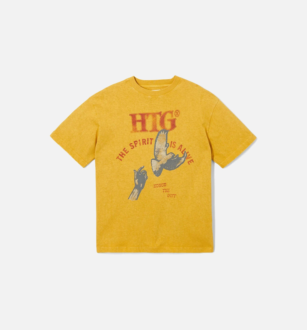Alive Short Sleeve Tee Mens T Shirt Yellow