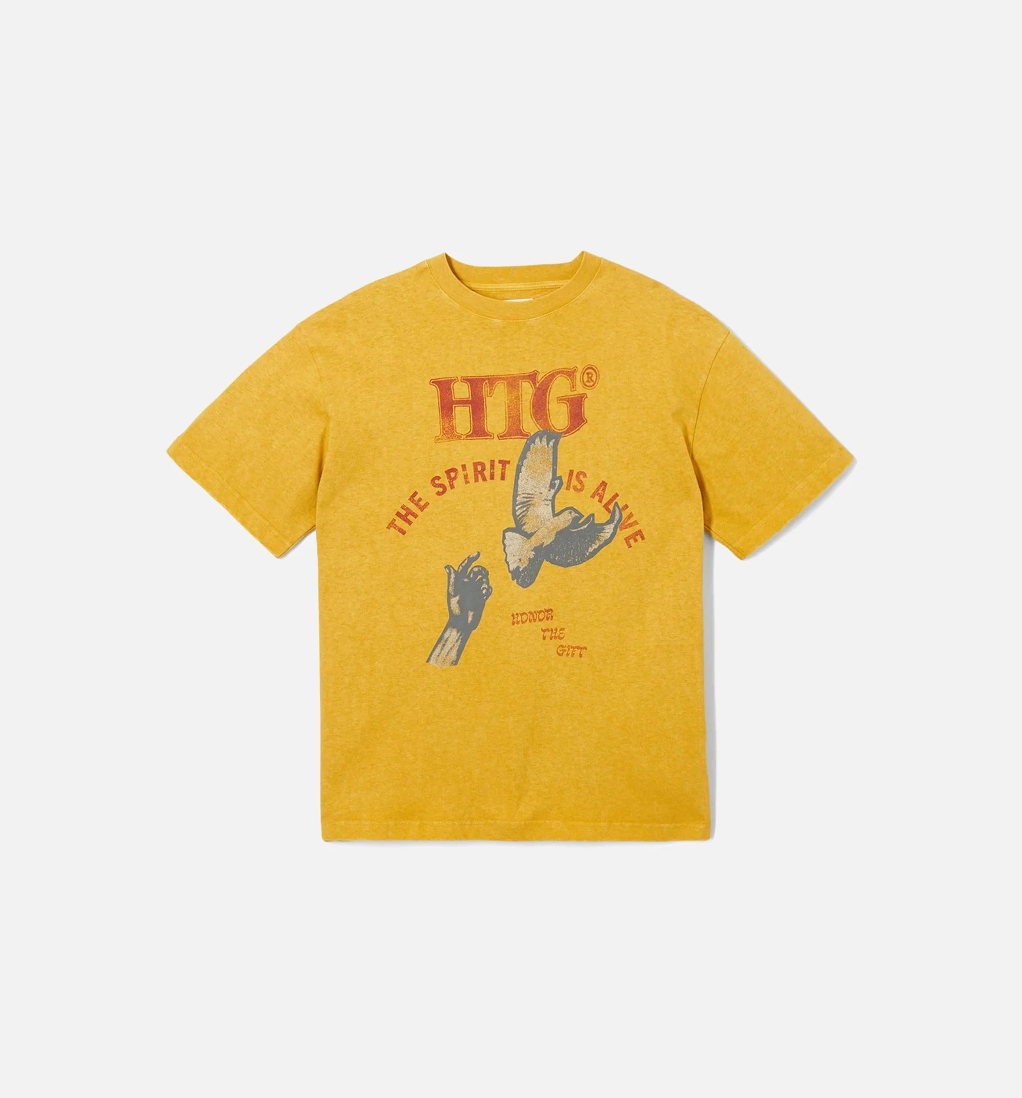Alive Short Sleeve Tee Mens T Shirt Yellow