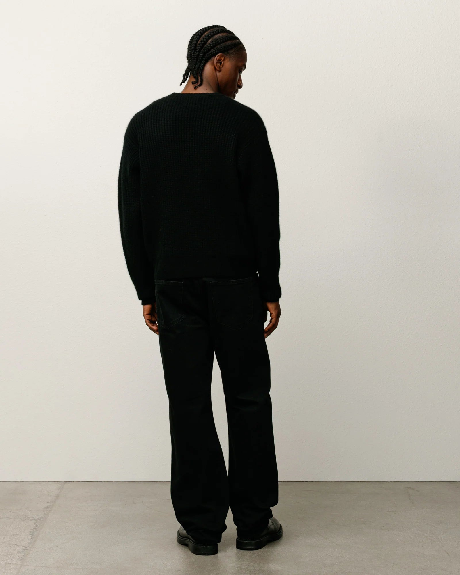 WAFFLE CASHMERE SWEATER