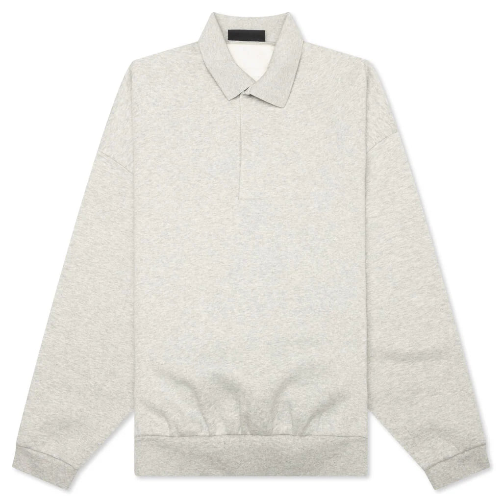 L S Polo Light Heather Grey
