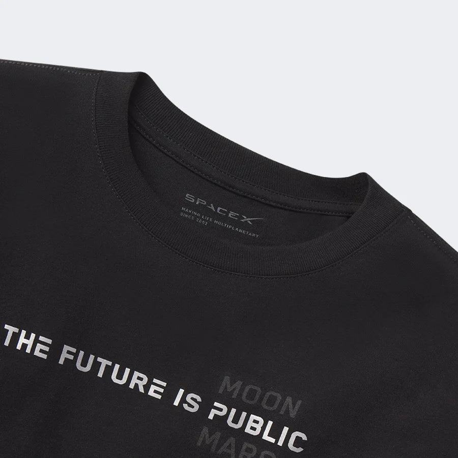 SPACEX WOMENS THE FUTURE IS PUBLIC T SHIRT