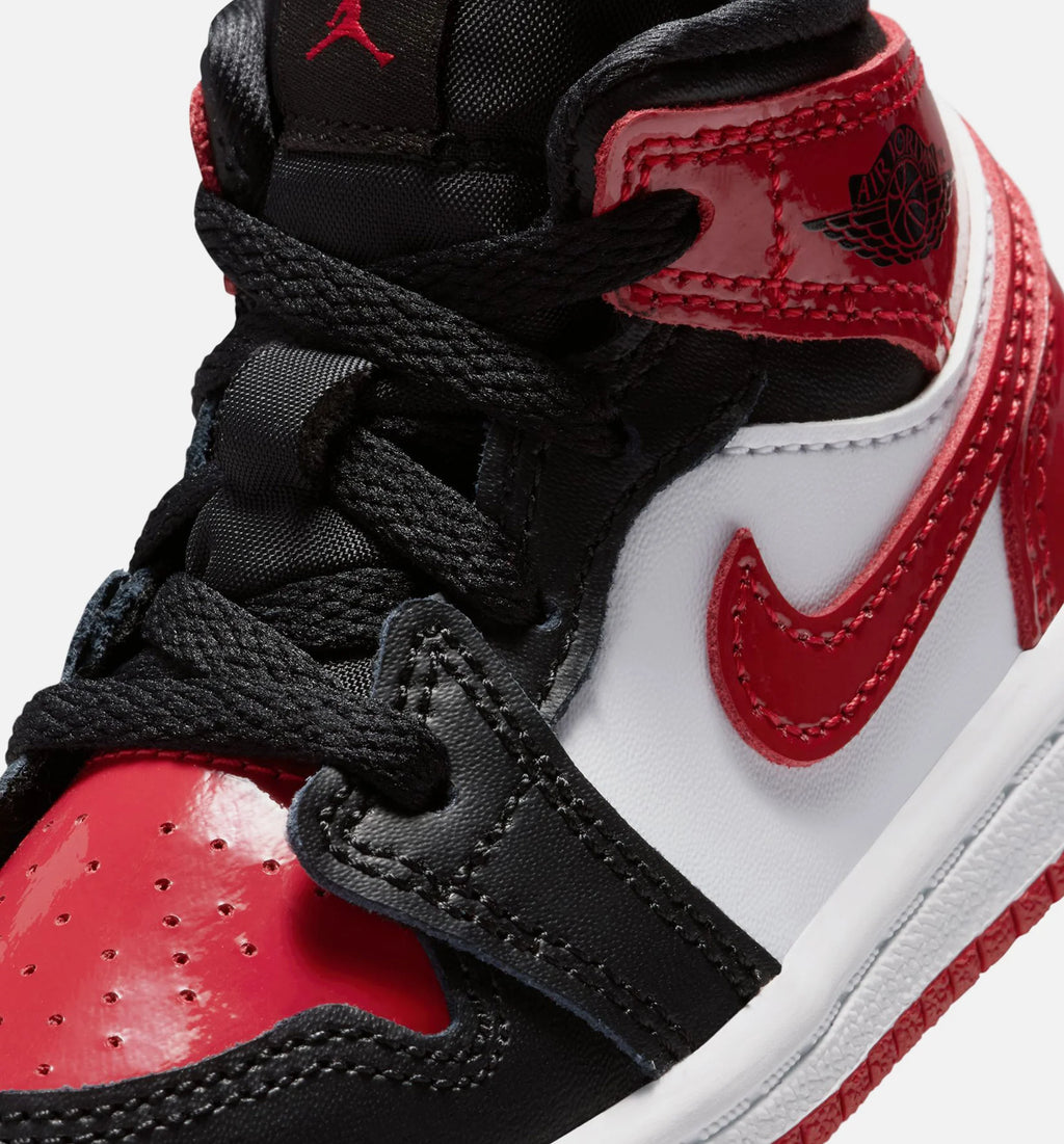 Air Jordan 1 Mid SE Infant Toddler Lifestyle Shoe Black Red