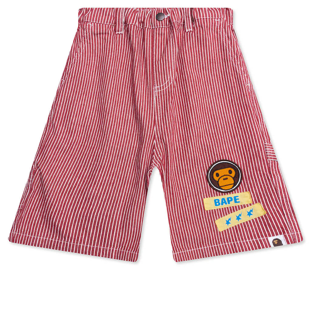 Kids Hickory Milo Patch Painter Shorts Red