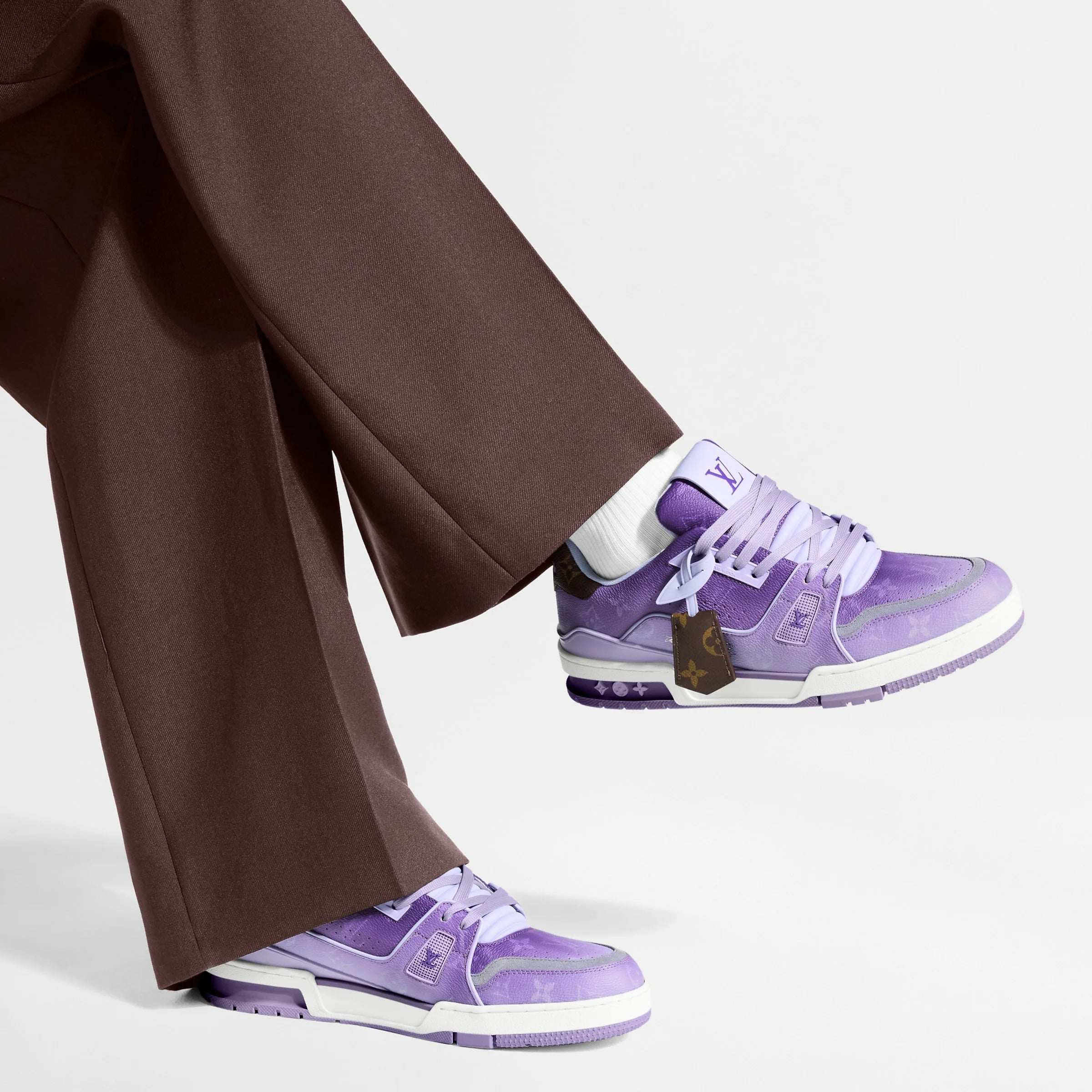LV Trainer Sneaker Monogram printed canvas Purple