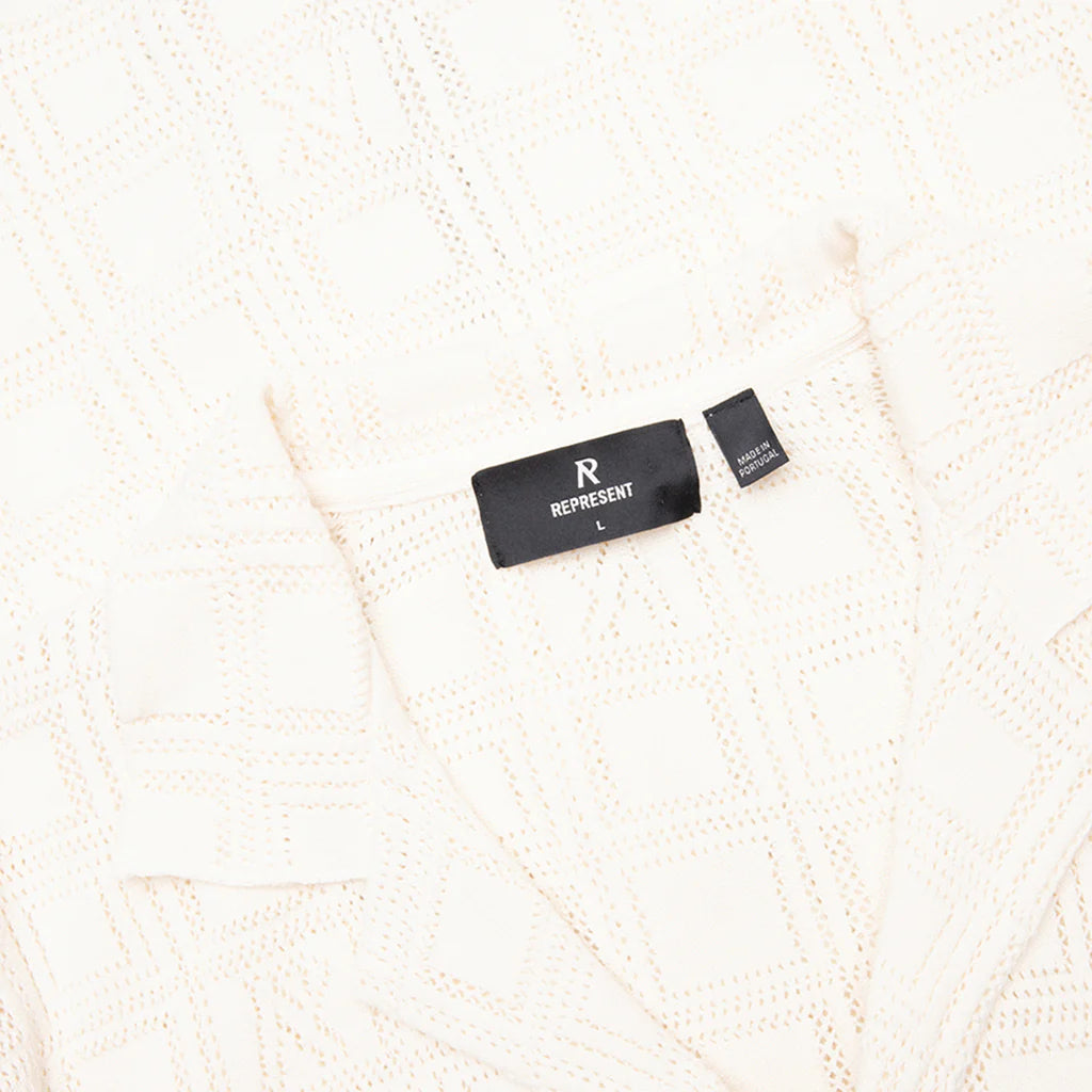 Lace Knit Shirt Chalk