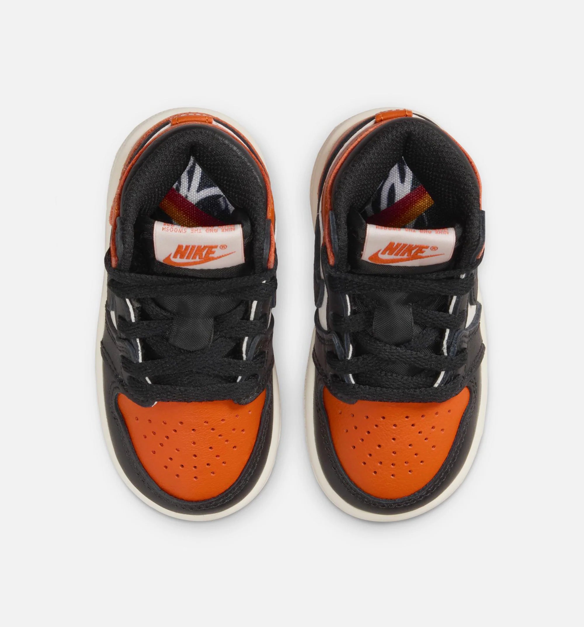 Air Jordan 1 Retro High OG Shattered Backboard Infant Toddler Lifestyle Shoe Black Black Sail Starfish