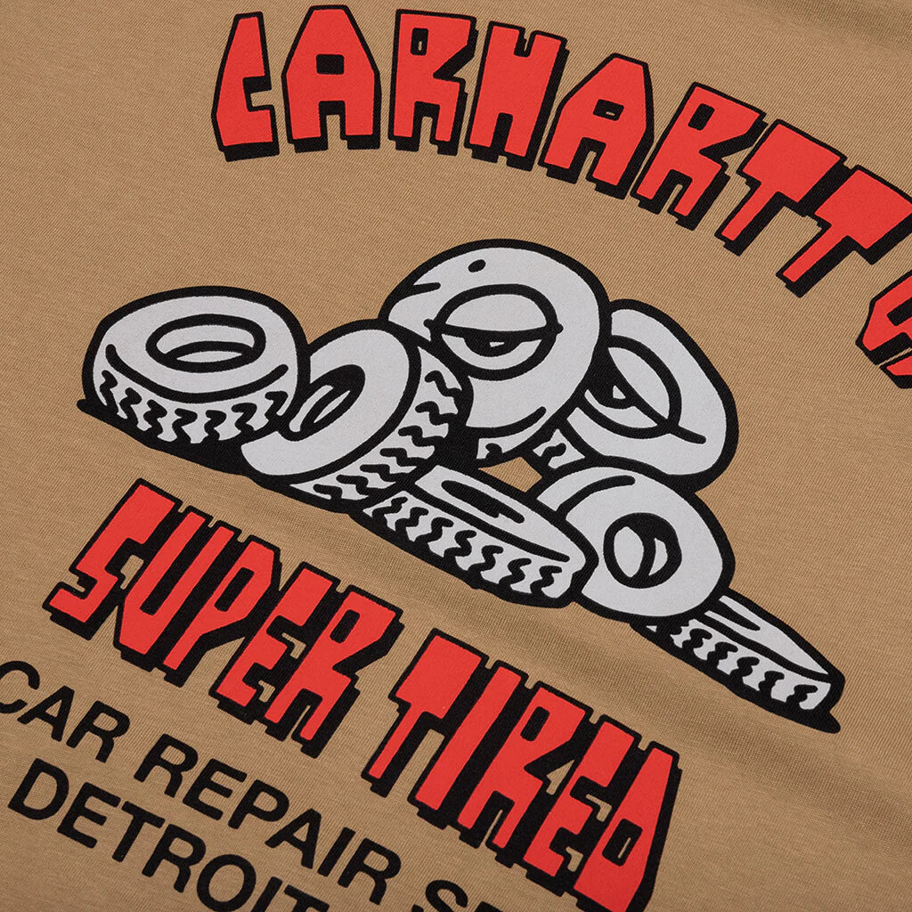Super Tired S S T Shirt Peanut