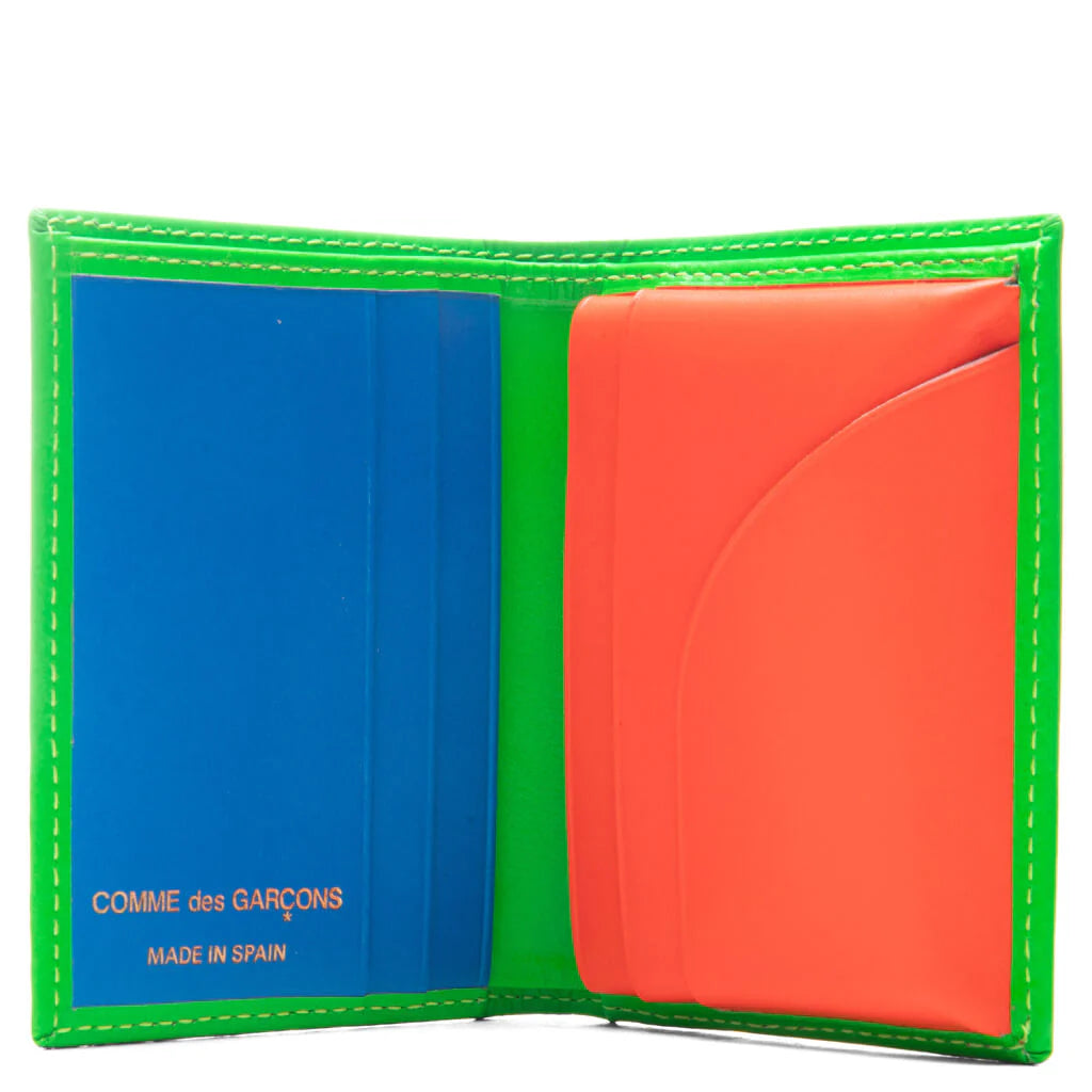 Comme des Garcons Super Fluo Wallet Green Orange