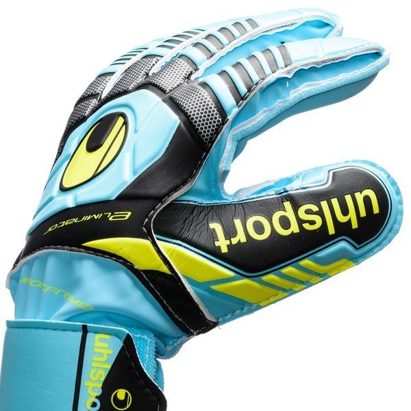 Uhlsport Kids Eliminator Soft SF Goalkeeper Gloves Turquoise Black Yellow