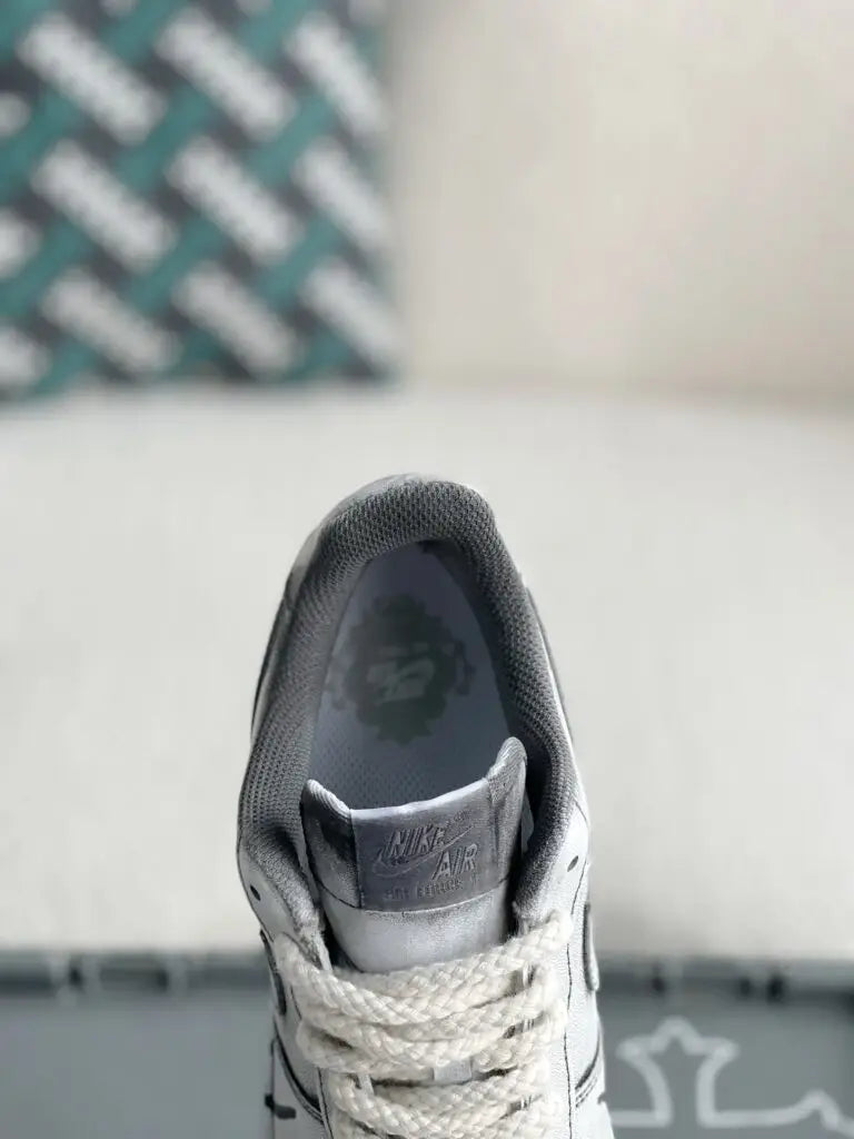 Chrome Hearts x Nike Air Force 1 White Grey Sneakers