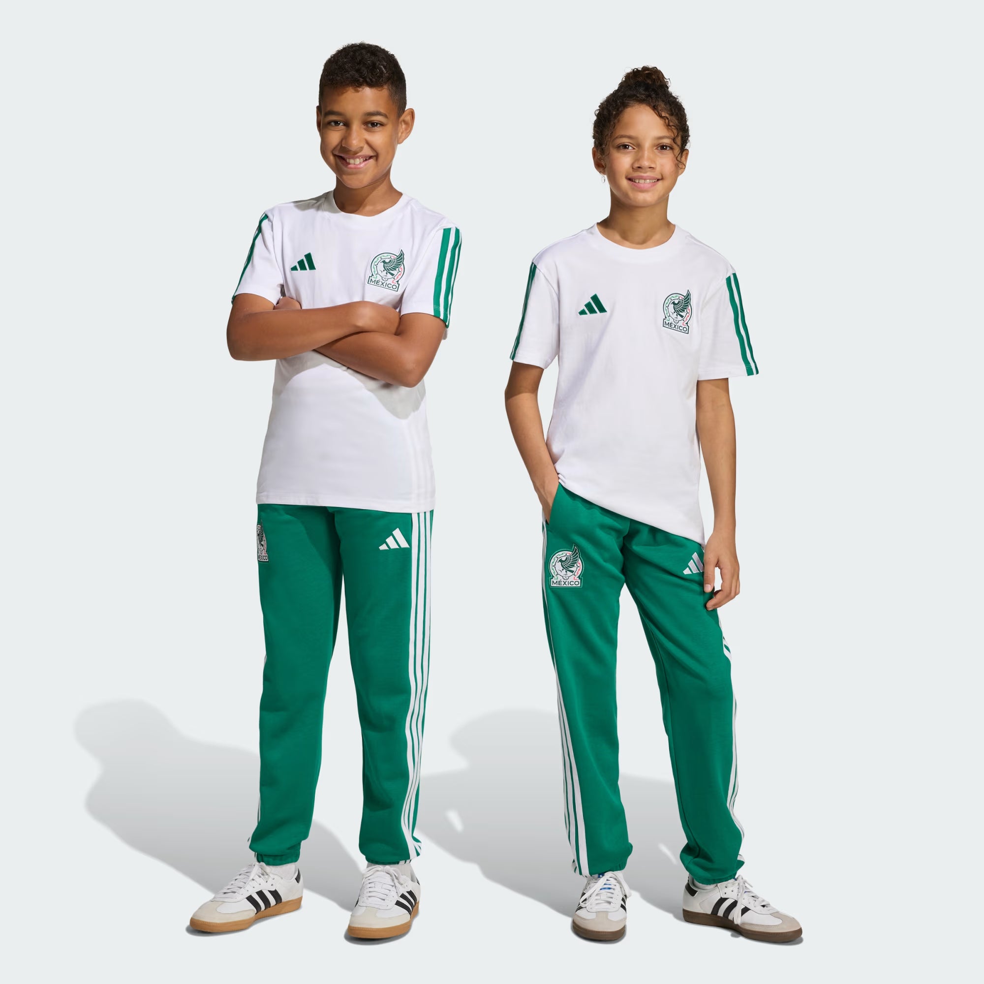 adidas Mexico DNA Youth Soccer Tracksuit Bottoms Green