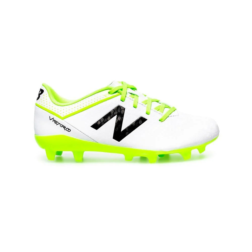 New Balance Visaro Control FG JR Firm Ground Soccer Cleats White Tonix
