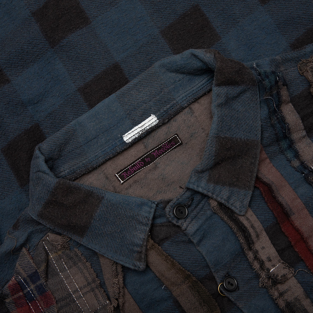 Over Dyed Ribbon Wide Shirt Brown