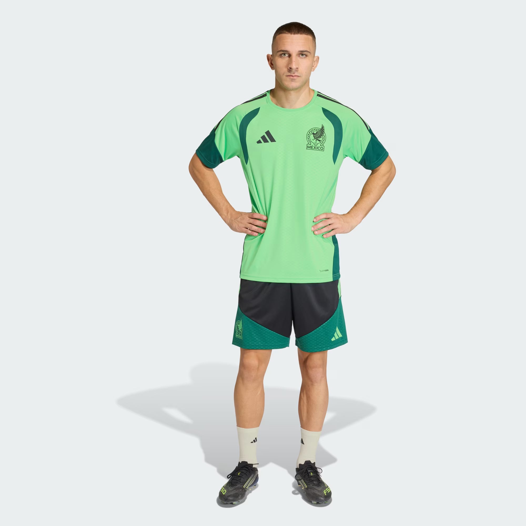 adidas Mexico 26 Tiro Training Mens Soccer Jersey Green