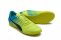 PUMA Evopower 43 IT JR Youth Indoor Soccer Shoes Safety Yellow Black Atomic Blue