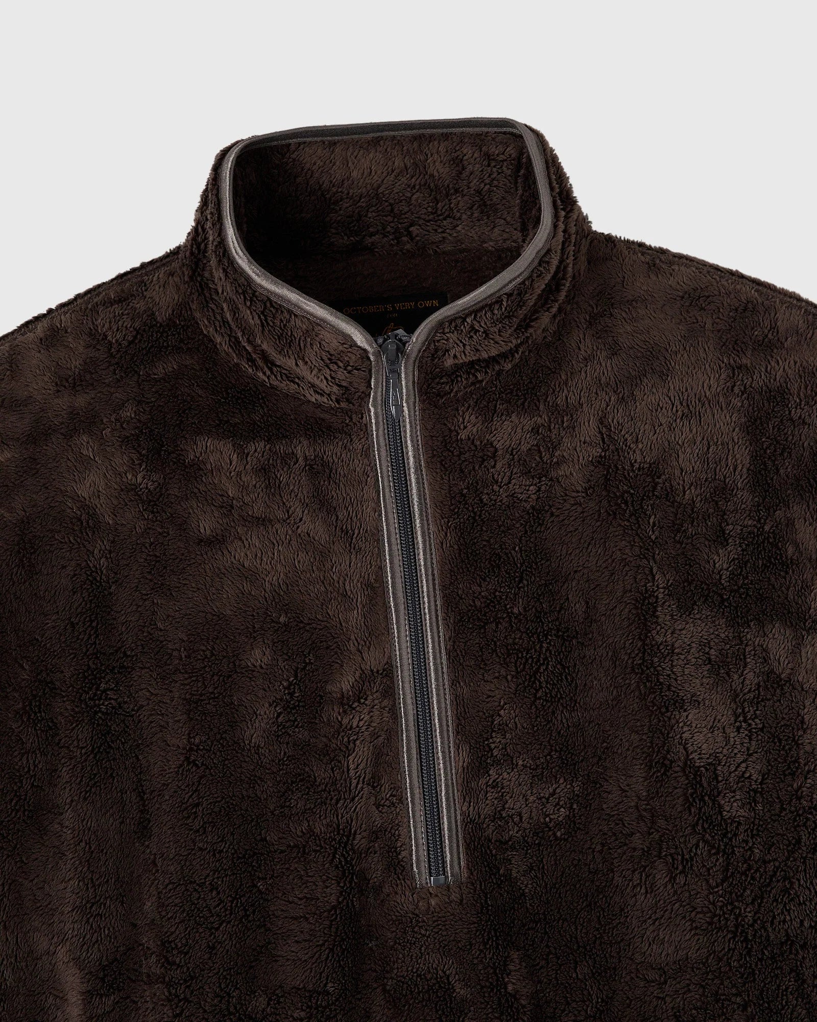 NEEDLES Sherpa Half Zip Mockneck Brown