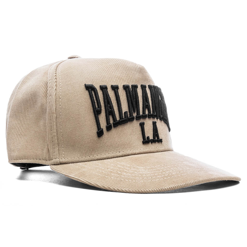 College Corduroy Cap Light Beige Black